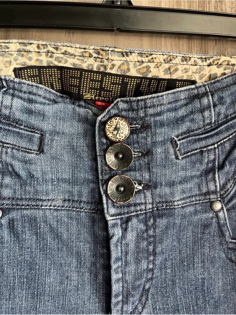 Vintage Freestyle Revolution Women’s Medium Blue Bootcut Jeans with Stud Button